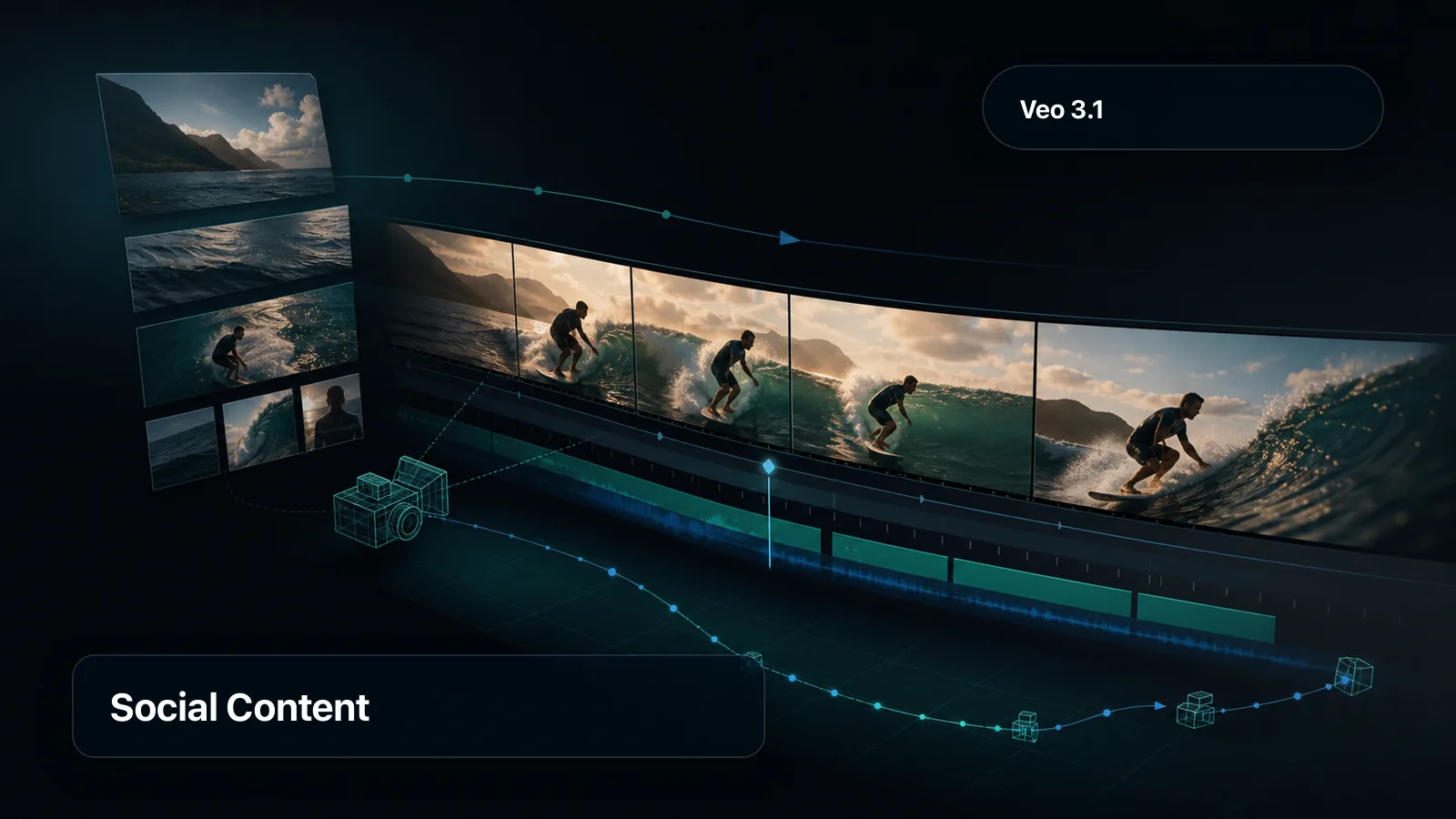 Veo 3.1 API example for Short-form social video