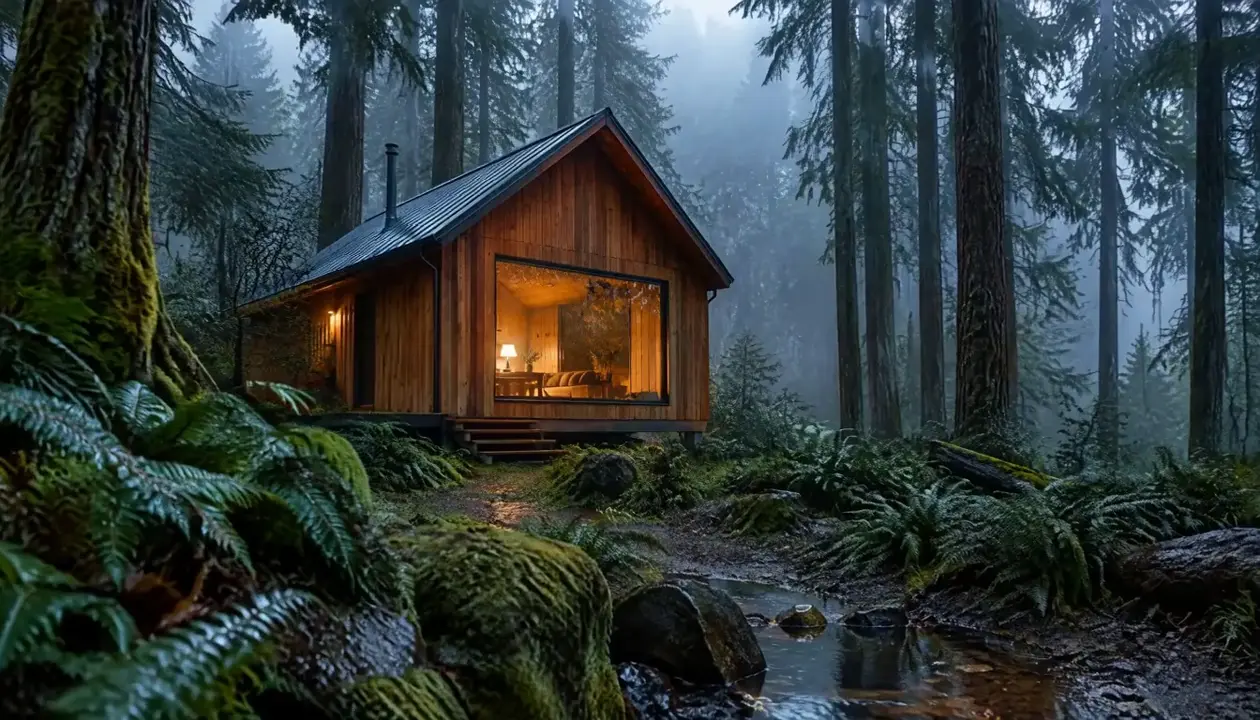 Cabane dans la brume